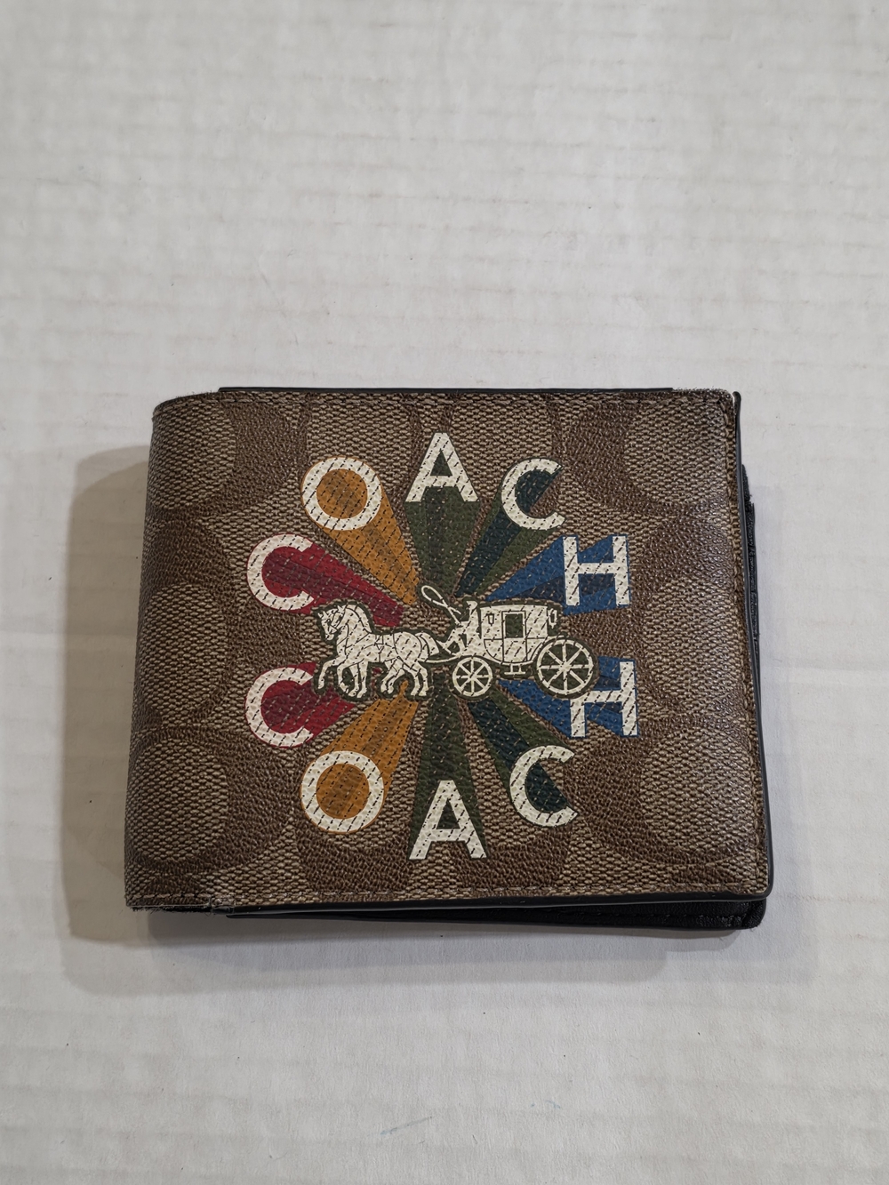 Coach 3 In 1 Wallet In Signature Canvas With Coach Radial Rainbow c6783